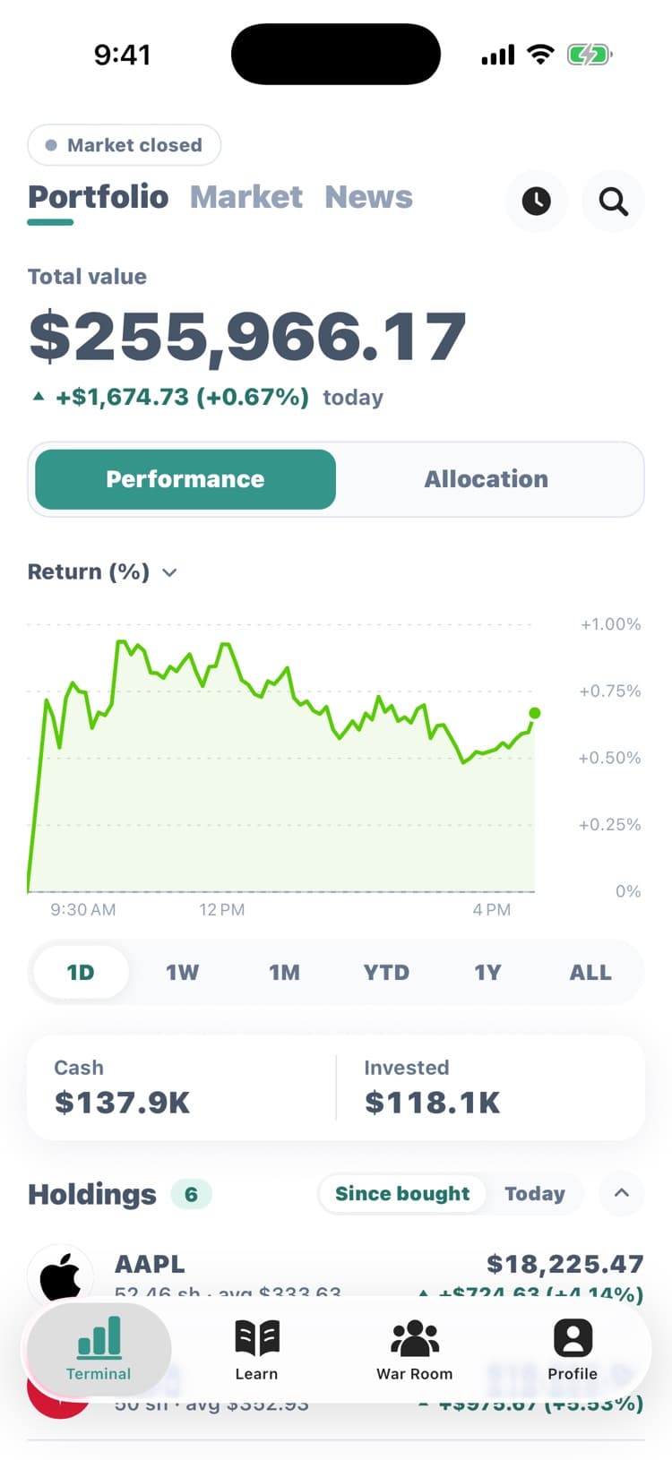 Chami app: Paper trading